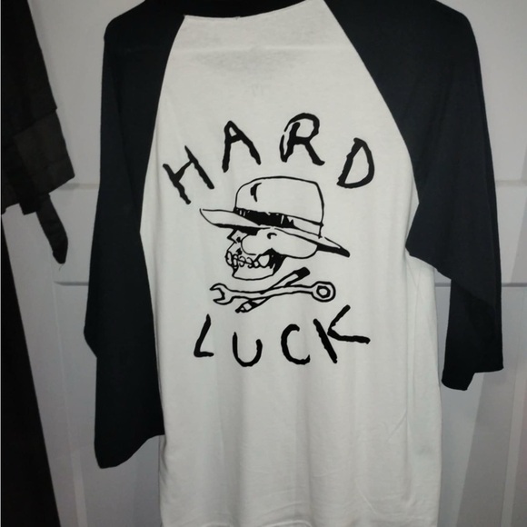 Hard Luck Black and White Raglan Shirt - Picture 2 of 2
